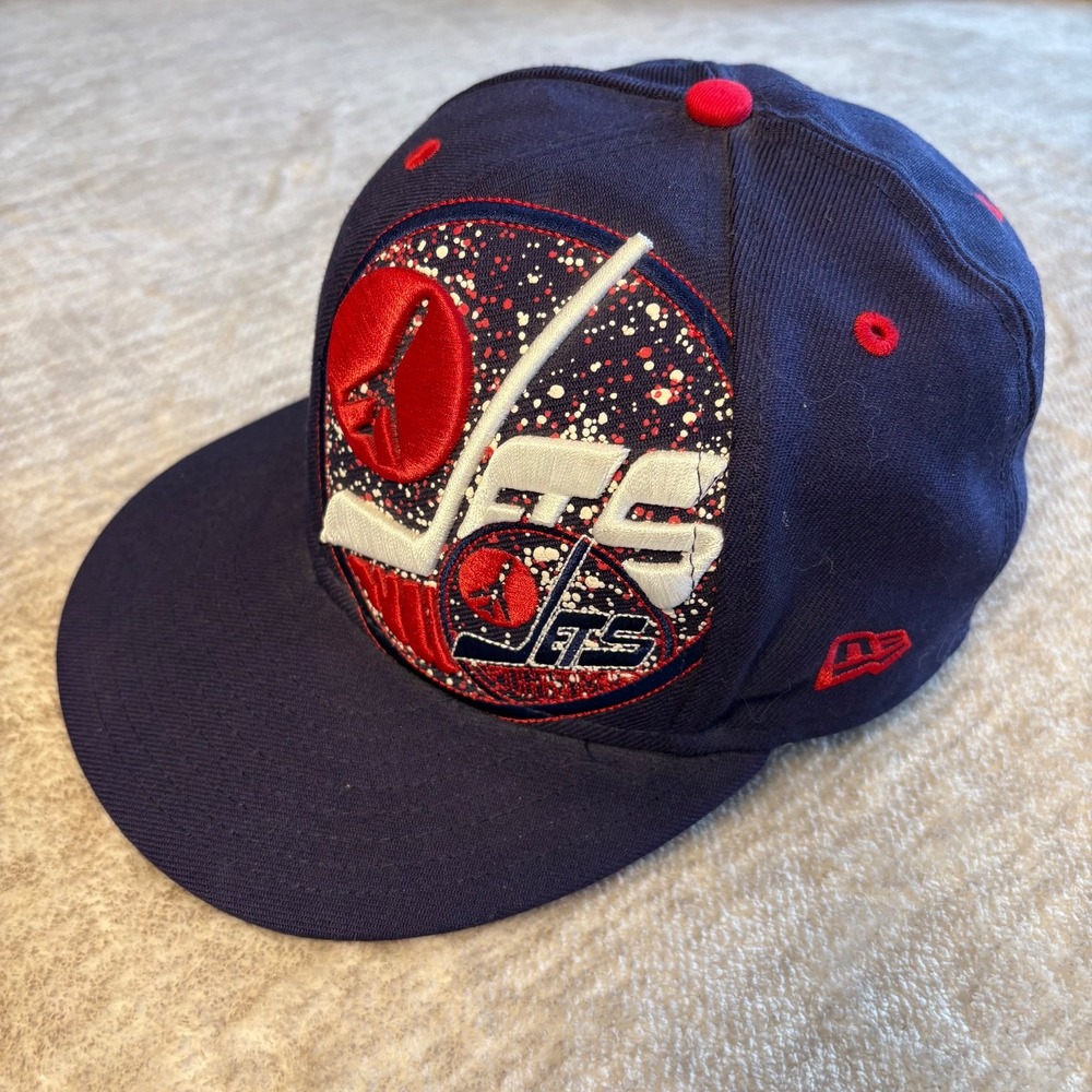 Winnipeg Jets Purple Fitted Hat 59Fifty New Era Cap NHL Hockey 7‎ 1/4